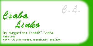 csaba linko business card